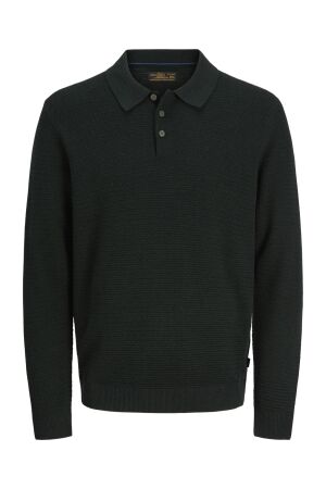 Jack & Jones Jack & Jones jprbluriley knit polo ls 12299904 Poloshirts 5063487 scarab twist