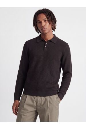 Jack & Jones Jack & Jones jprbluriley knit polo ls 12299904 Poloshirts 5063486 ganache twist