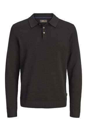 Jack & Jones Jack & Jones jprbluriley knit polo ls 12299904 Poloshirts 5063486 ganache twist