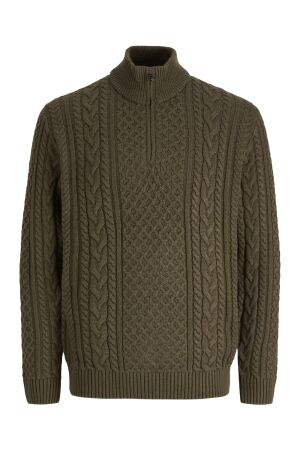 Jack & Jones Jack & Jones jprblucallum cable knit half zip 12299947 Trui 5071356 crocodile
