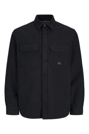 Jack & Jones Jack & Jones jprbluivy solid l/s overshirt sn 12303624 Overhemd 5077467 dark grey melange