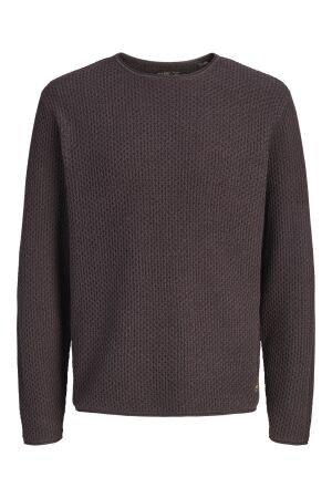 Jack & Jones Jack & Jones jprblumason knit crew neck sn 12304253 Trui 5088769 chocolate torte twist
