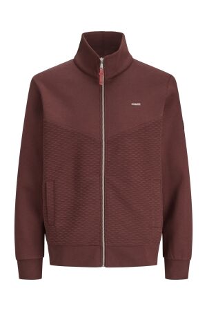 Jack & Jones Jack & Jones jprblufrankie sweat zip high neck smu 12275675 Vest 5128599 bitter chocolate