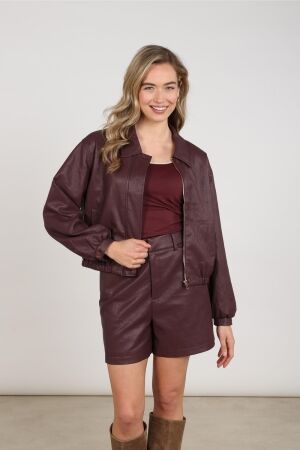 Nukus Nukus dominique jacket pu nkf13103 Jackets 333 cherry