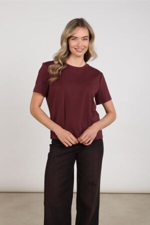 Nukus Nukus luna shirt nk nkf04012 T-shirt Korte mouw 333 cherry