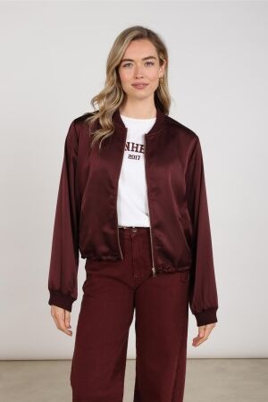 Nukus Nukus dena jacket shiny nkf13127 Jackets 333 cherry