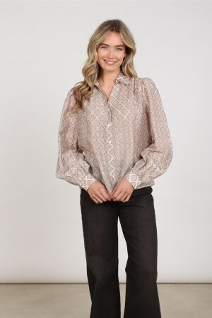 Nukus Nukus antonella blouse pattern nkf02100 Blouse 9 sand