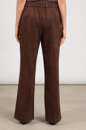 Nukus Nukus jill pants suedine nkf09121 Broek 334 chocolate