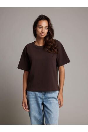 Pink Noir Pink Noir iris t-shirt pn22243071 T-shirt Korte mouw 206 ganache