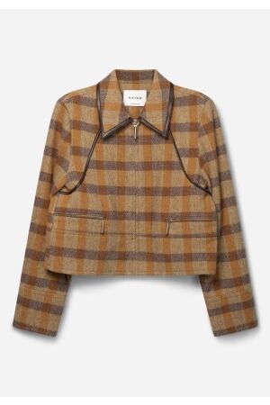 Aaiko Aaiko solin brown check pes 570 Jackets 181142 caramel