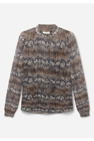 Aaiko Aaiko tory snake pes 554 T-shirt Lange mouw 191012 dark mocha