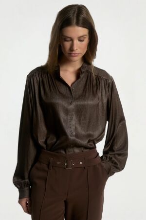 Aaiko Aaiko liv pes 516 Blouse 191012 dark mocha