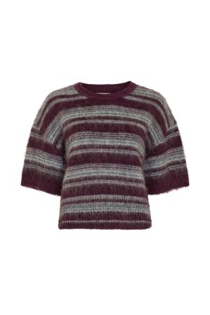 MSCH Copenhagen MSCH Copenhagen mschlycie 2 4 pullover stp 19860 Trui korte mouw p purple h gray