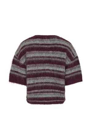 MSCH Copenhagen MSCH Copenhagen mschlycie 2 4 pullover stp 19860 Trui korte mouw p purple h gray
