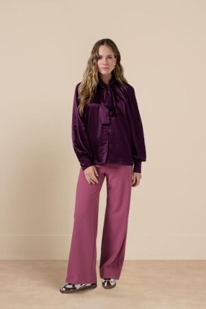 Studio Anneloes Studio Anneloes lexie bonded trousers 13351 Broek vintage berry