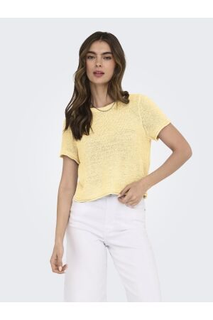 Only Only onlsunny s/s pullover knt noos Trui korte mouw double cream