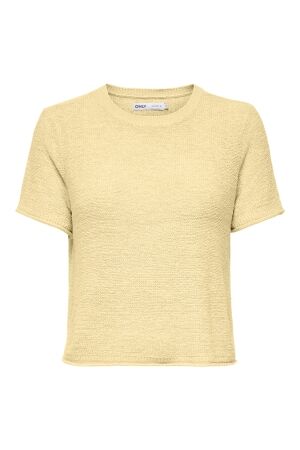 Only Only onlsunny s/s pullover knt noos Trui korte mouw double cream