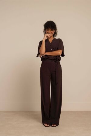 Studio Anneloes Studio Anneloes maggie jumpsuit 91542 Jumpsuit 8700 espresso