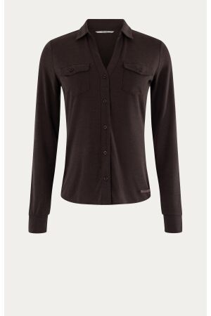 Moscow Moscow 55-04-twilights Blouse 403-1 dark chocolate solid