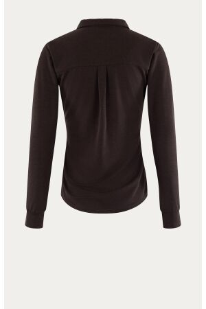 Moscow Moscow 55-04-twilights Blouse 403-1 dark chocolate solid