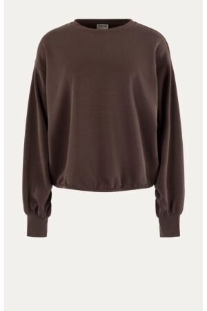 Moscow Moscow 66-04-violetta Sweater 470-1 coffee bean solid