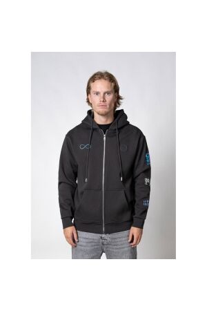 Wrong Friends Wrong Friends gunnar zipped hoodie wf1340 Hoodies stone grey