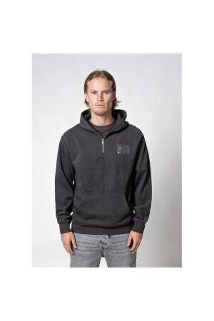 Wrong Friends Wrong Friends nelson half zip hoodie wf1343 Hoodies stone grey