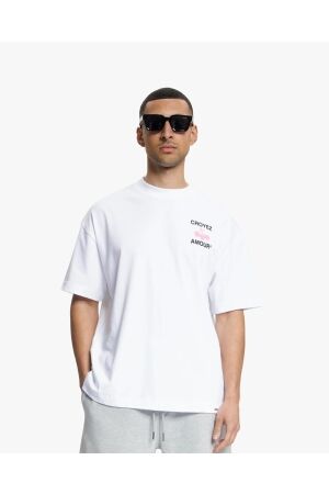 Croyez Homme Croyez Homme amour t-shirt cra40026045 Print T-shirts 40001 white