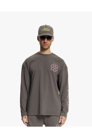 Croyez Homme Croyez Homme contour de la fleur t-shirt cra40026069 Print T-shirts 5022 washed brown