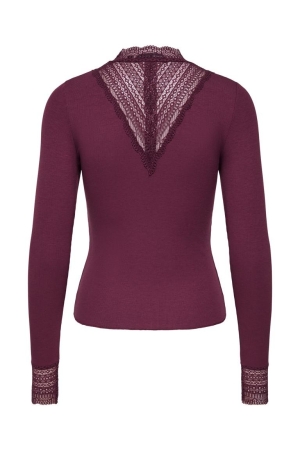 Only Only onltilde l/s high neck lace top jrs noos 15207788 T-shirt Lange mouw 5089354 fig