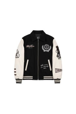 Malelions Malelions american dream varsity jacket mma50026011 Jackets 49001 black