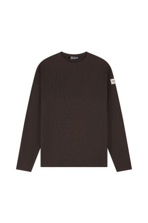 Malelions Malelions collection waffle longsleeve t-shirt mmb50026005 Longsleeves 50001 brown