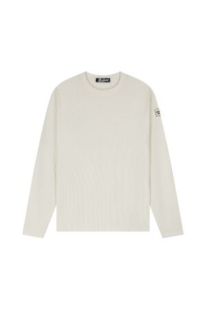 Malelions Malelions collection waffle longsleeve t-shirt mmb50026005 Longsleeves 40002 off-white