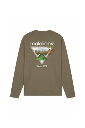 Malelions Malelions athletic garden longsleeve t-shirt mma50026046 Longsleeves 41015 stone grey