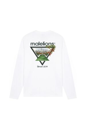 Malelions Malelions athletic garden longsleeve t-shirt mma50026046 Longsleeves 40001 white
