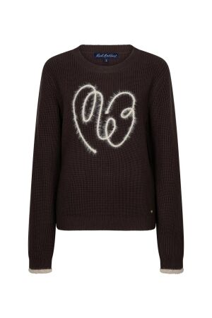 Red Button Red Button sweater ribbon logo srb5139 Sweater espresso