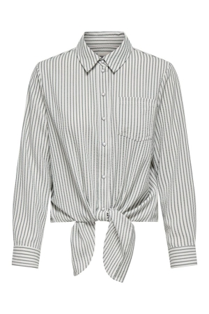 Only Only onllecey ls knot shirt noos wvn Blouse cloud dancer dark green