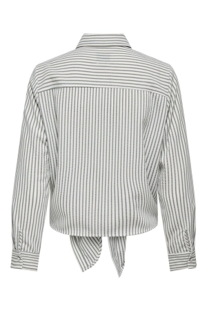 Only Only onllecey ls knot shirt noos wvn Blouse cloud dancer dark green