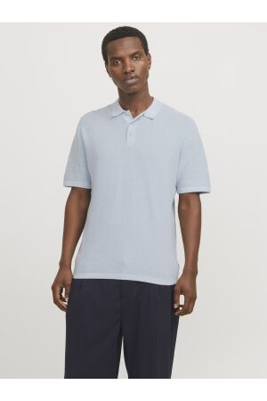 Jack & Jones Jack & Jones jjegeorge knit polo ss sn Poloshirts chambray blue