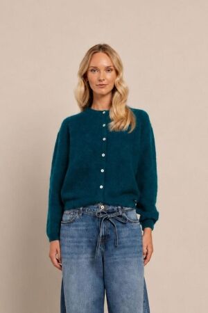 Studio Anneloes Studio Anneloes bibi cardigan 14405 Vest 8300 dark teal