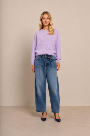 Studio Anneloes Studio Anneloes bibi cardigan 14405 Vest 4700 light aubergine