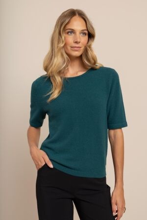 Studio Anneloes Studio Anneloes felica pullover 14407 Trui korte mouw 8300 dark teal