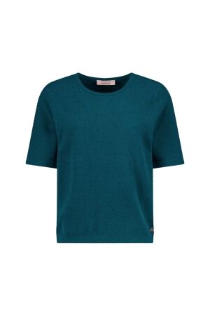 Studio Anneloes Studio Anneloes felica pullover 14407 Trui korte mouw 8300 dark teal