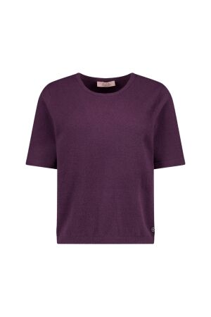 Studio Anneloes Studio Anneloes felica pullover 14407 Trui korte mouw 4800 aubergine