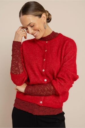 Studio Anneloes Studio Anneloes bibi cardigan 14408 Vest 4100 poppy red