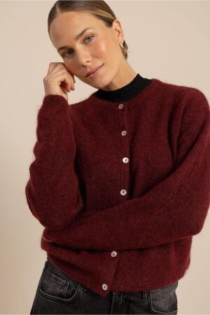 Studio Anneloes Studio Anneloes bibi cardigan 14408 Vest 3900 red wine