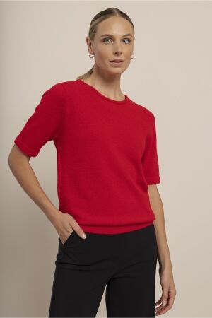 Studio Anneloes Studio Anneloes felica pullover 14410 Trui korte mouw 4100 rich red