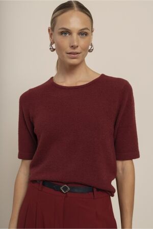 Studio Anneloes Studio Anneloes felica pullover 14410 Trui korte mouw 3900 red wine