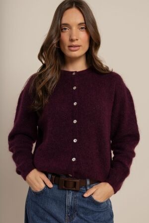 Studio Anneloes Studio Anneloes bibi cardigan 14411 Vest 3800 blackberry