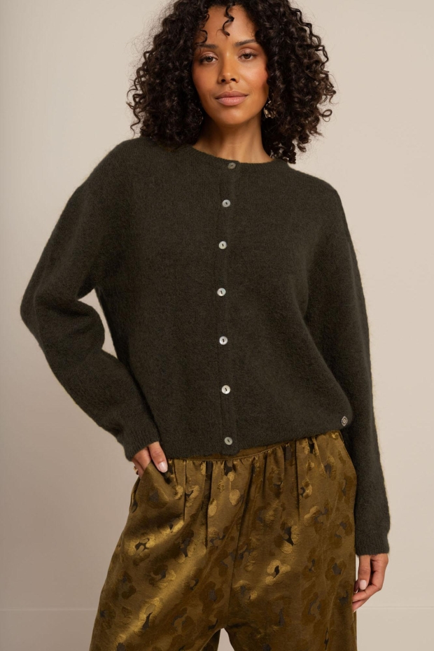 Studio Anneloes Bibi cardigan 14411 7100 moss green